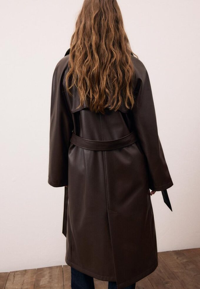 Manteau long en simili cuir Manteau long en simili cuir