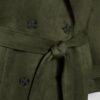 Manteau long en simili-suède