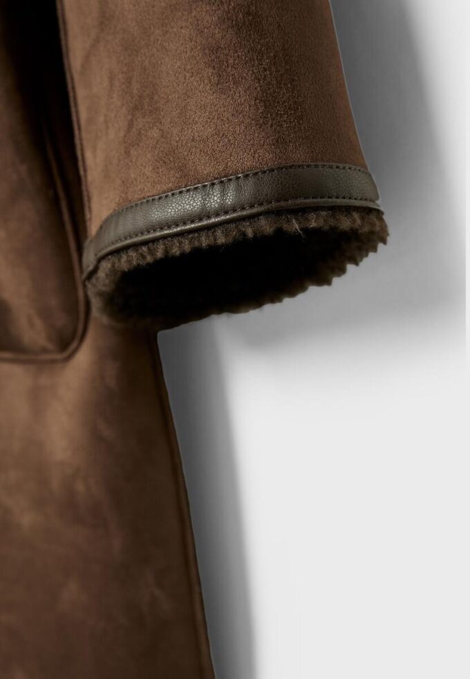 Manteau long réversible double face