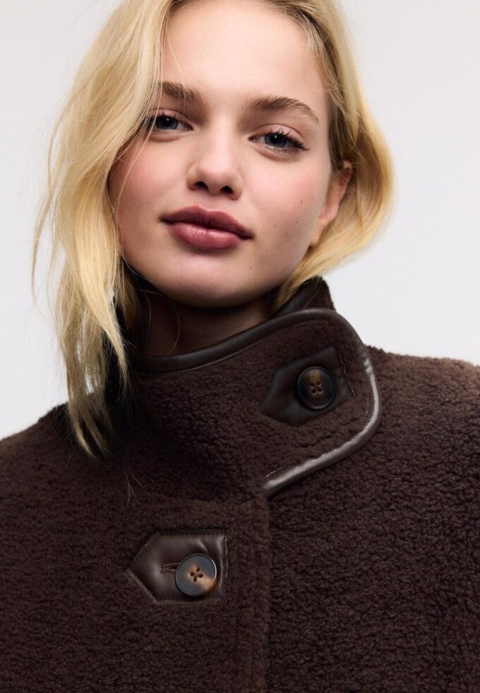 Manteau long réversible double face