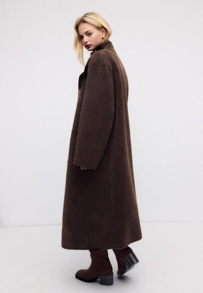 Manteau long réversible double face