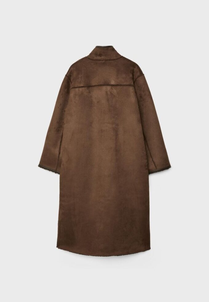 Manteau long réversible double face