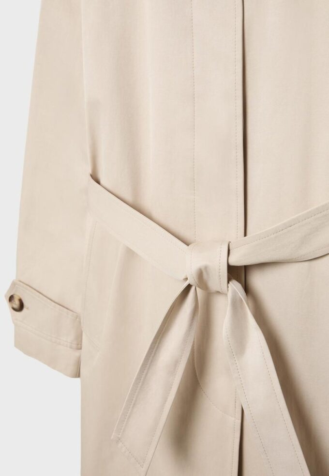 Manteau long à simple boutonnage