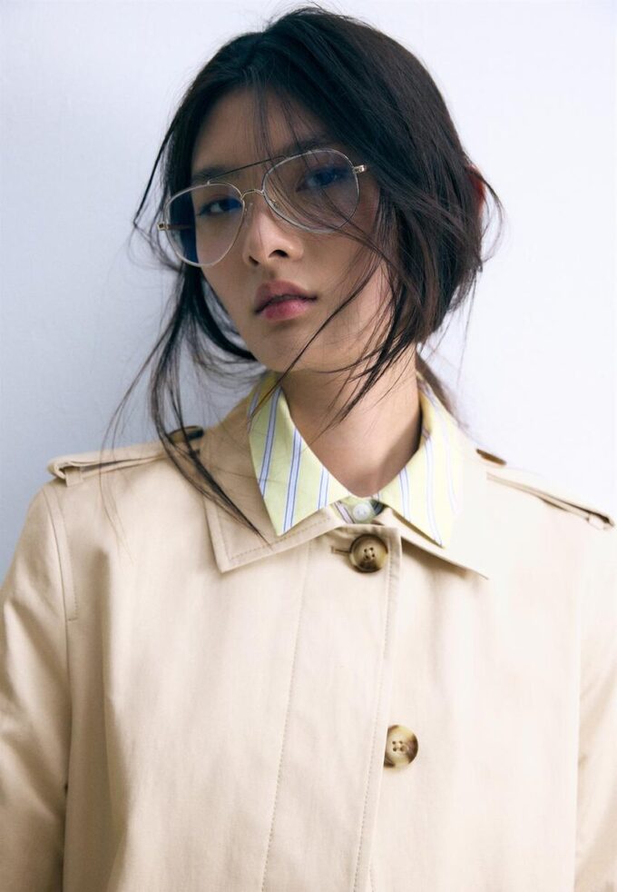 Manteau long à simple boutonnage