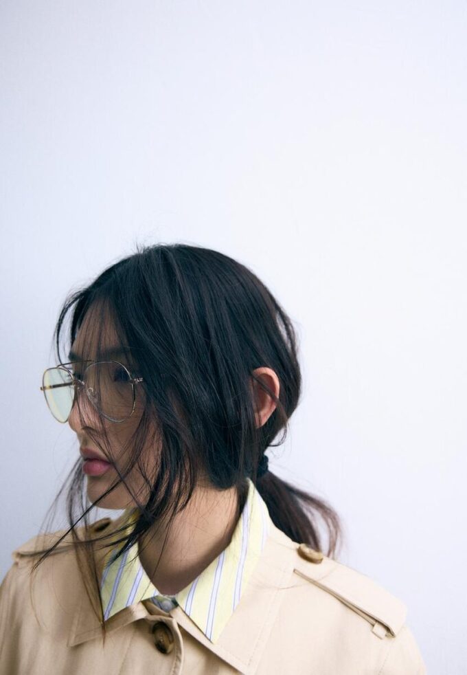 Manteau long à simple boutonnage