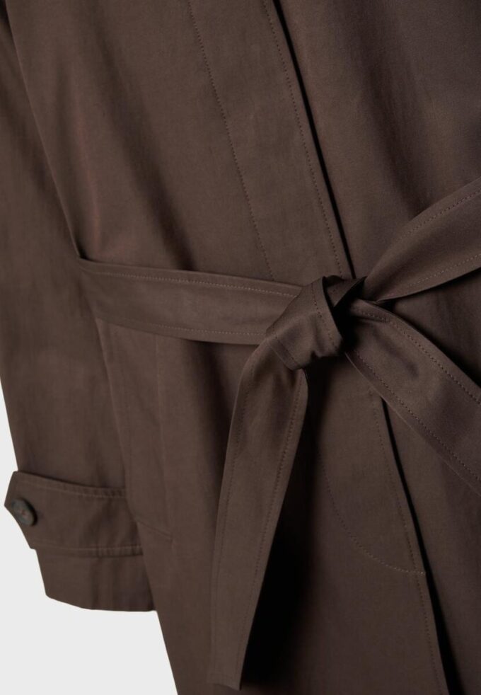 Manteau long à simple boutonnage