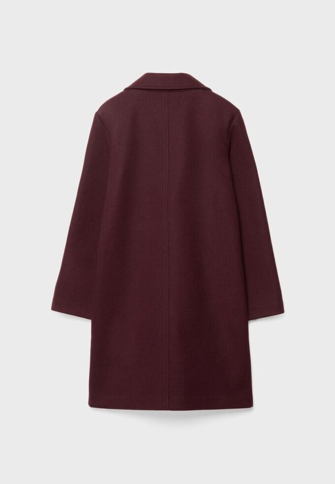 Manteau mi-long boutonné au toucher doux
