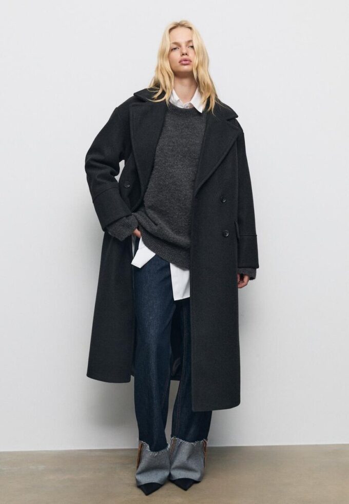 Manteau oversize au toucher doux