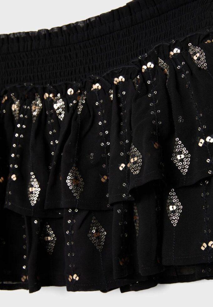 Mini-jupe brodée