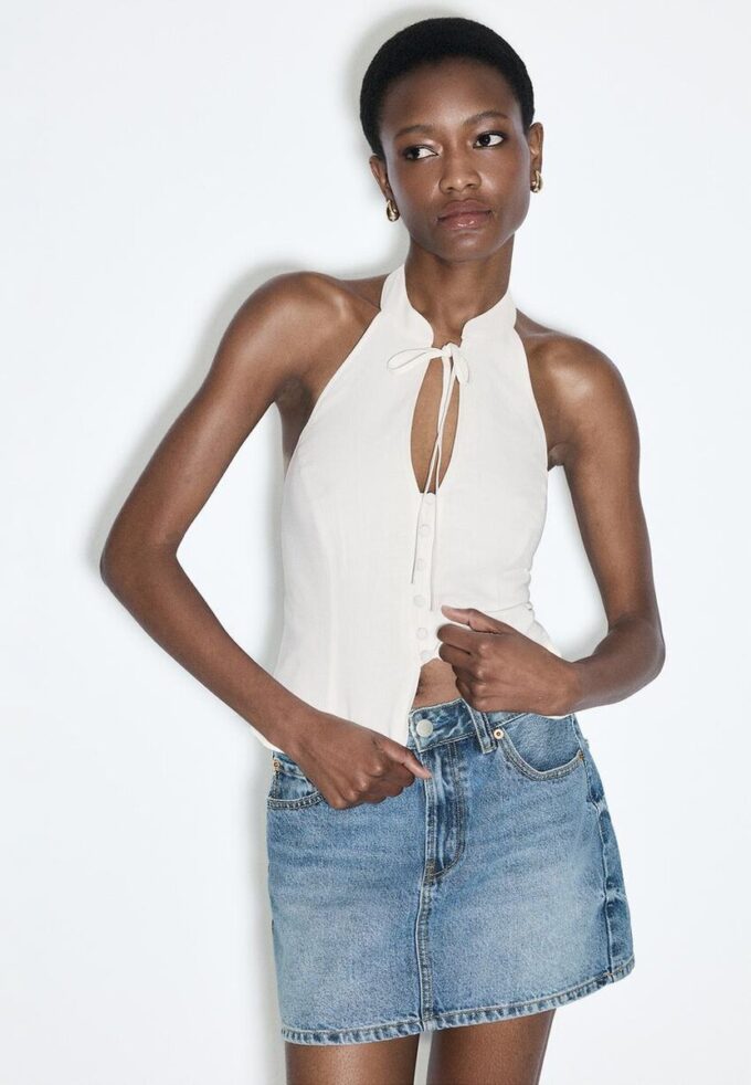 Mini-jupe en denim D60