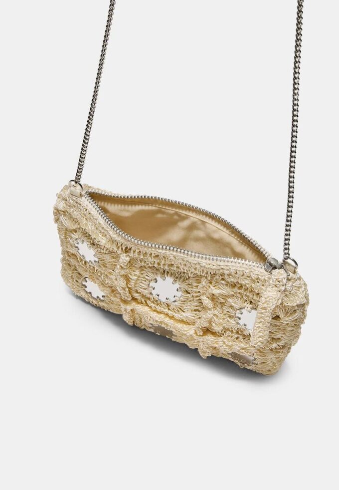 Mini sac à bandoulière en crochet avec miroir