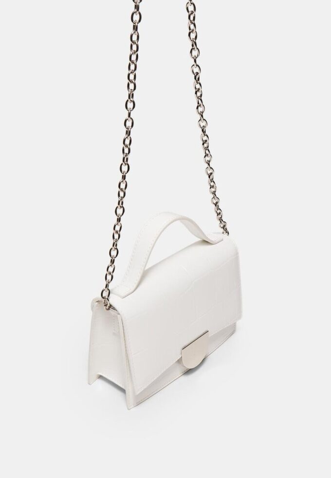 Mini sac à bandoulière rigide effet noix de coco