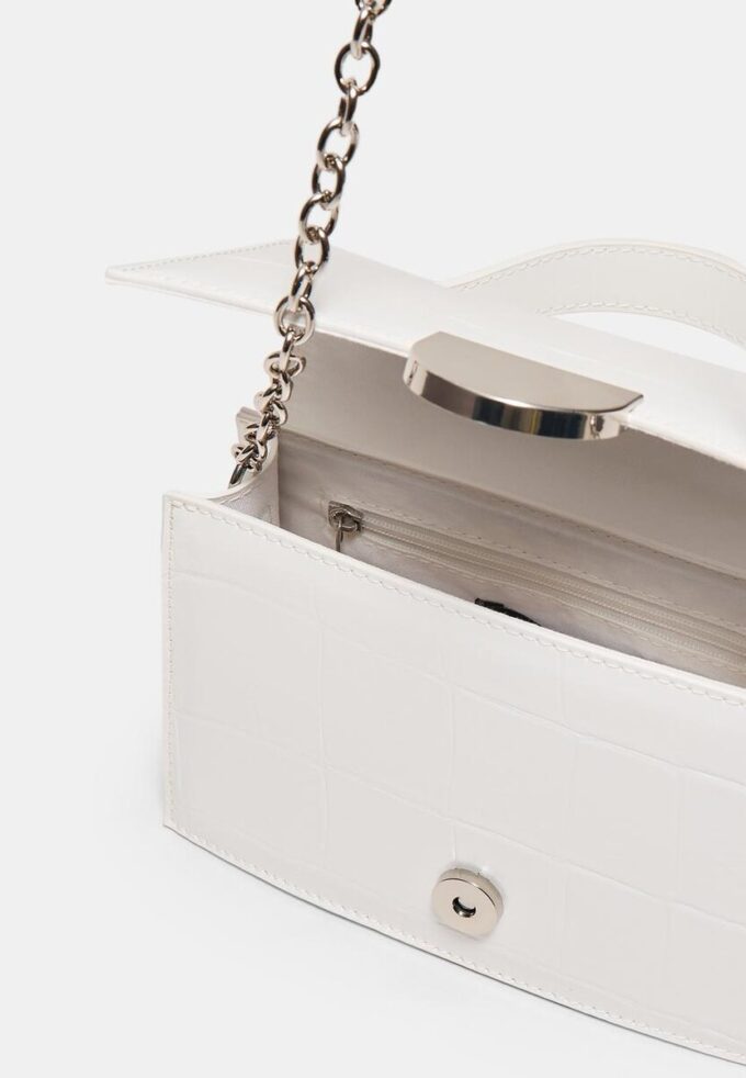 Mini sac à bandoulière rigide effet noix de coco