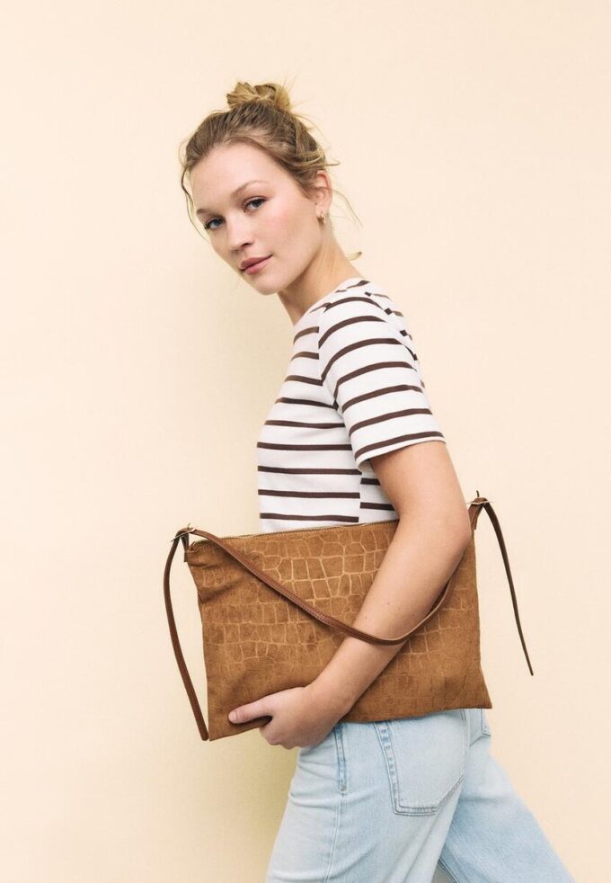 Mini sac à bandoulière Toucher doux avec fermetures éclair Mini sac à bandoulière Toucher doux avec fermetures éclair