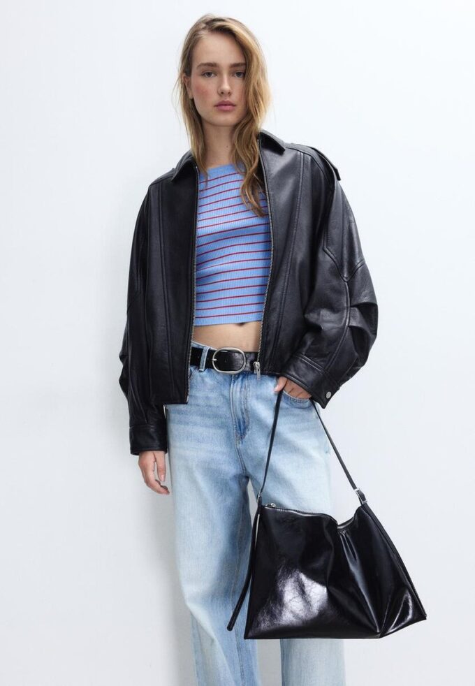 Mini sac à bandoulière Toucher doux avec fermetures éclair