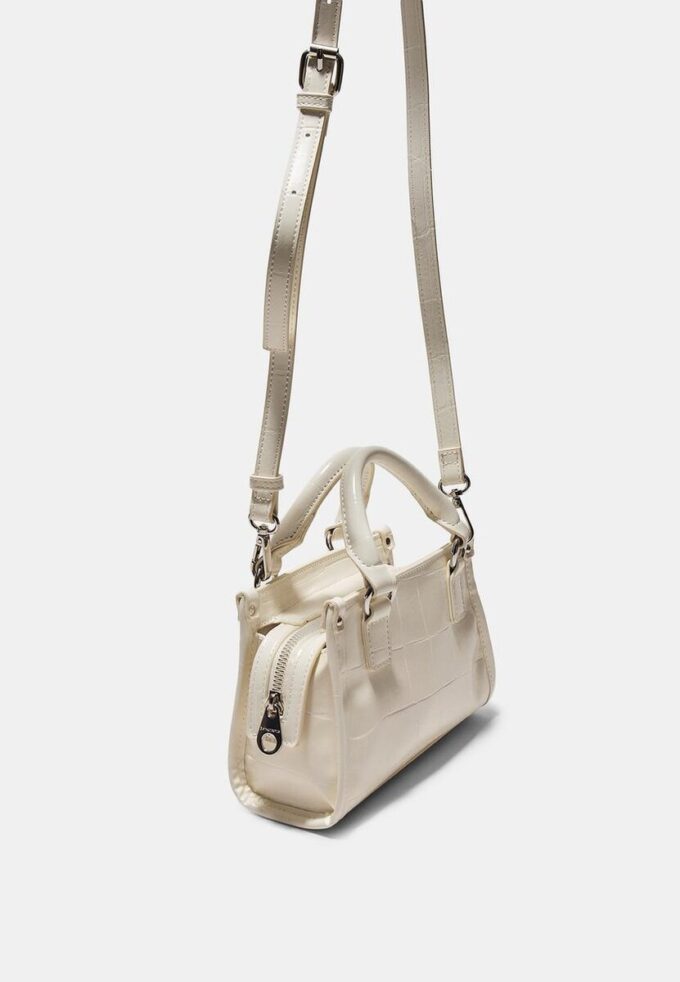 Mini sac fourre-tout à bandoulière effet noix de coco