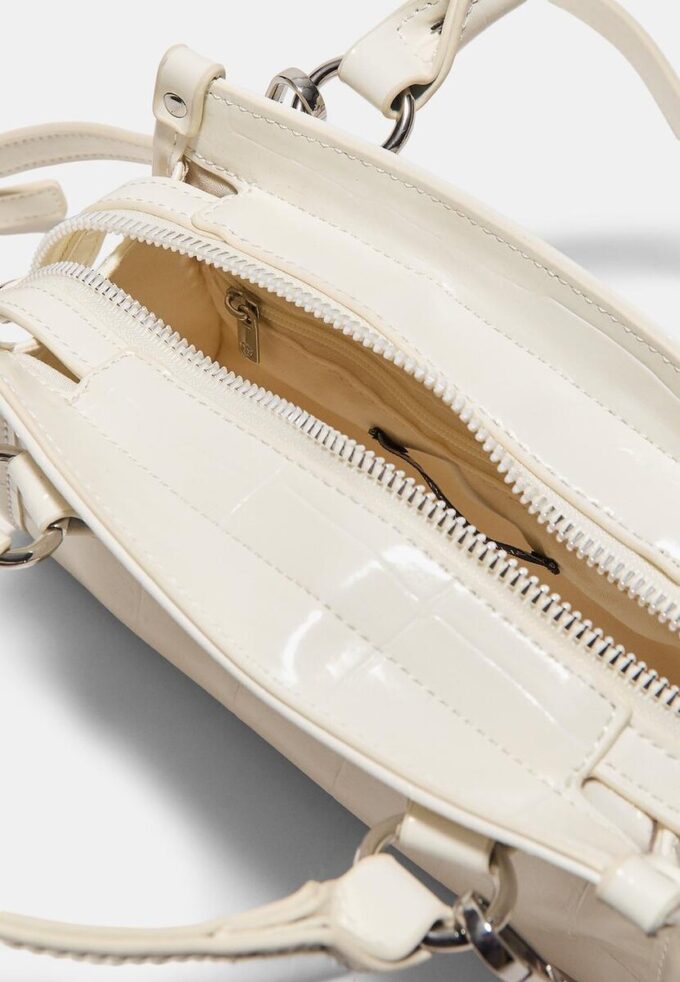 Mini sac fourre-tout à bandoulière effet noix de coco