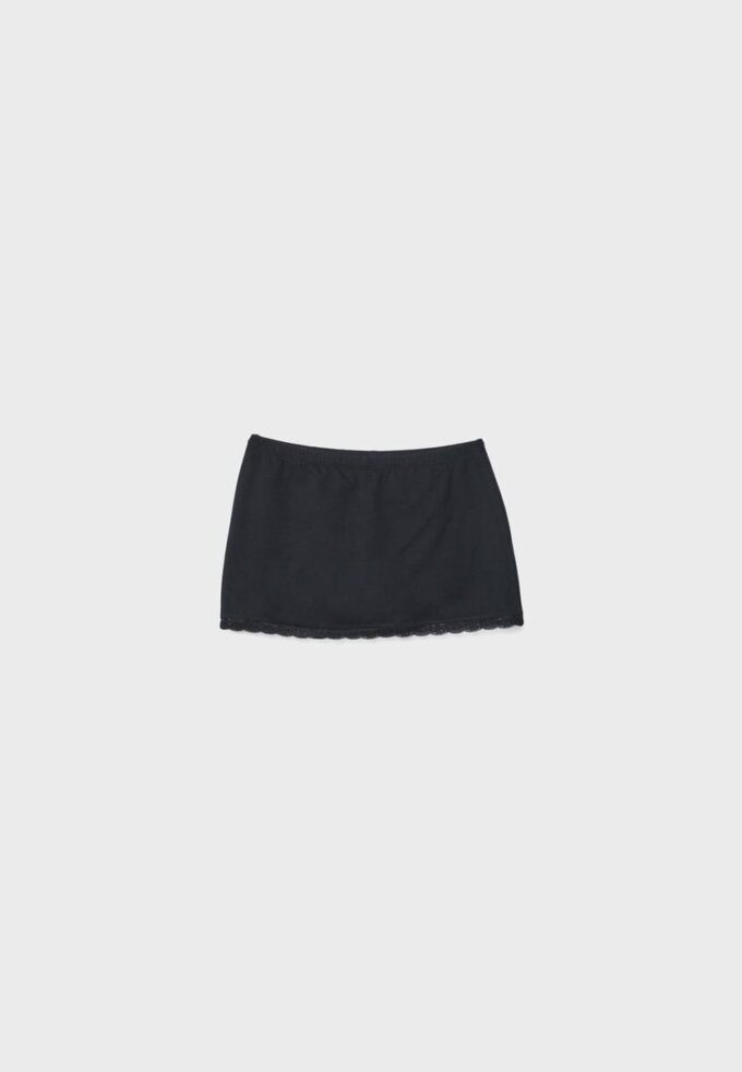 Mini-Skort à bordure en dentelle