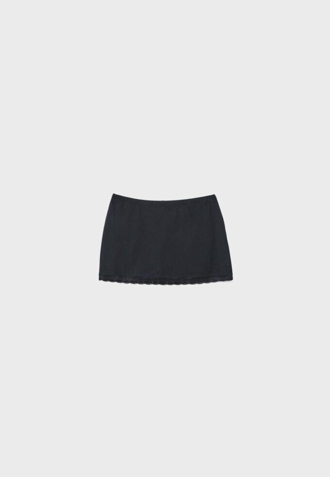 Mini-Skort à bordure en dentelle