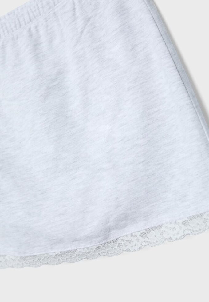 Mini-Skort à bordure en dentelle Mini-Skort à bordure en dentelle