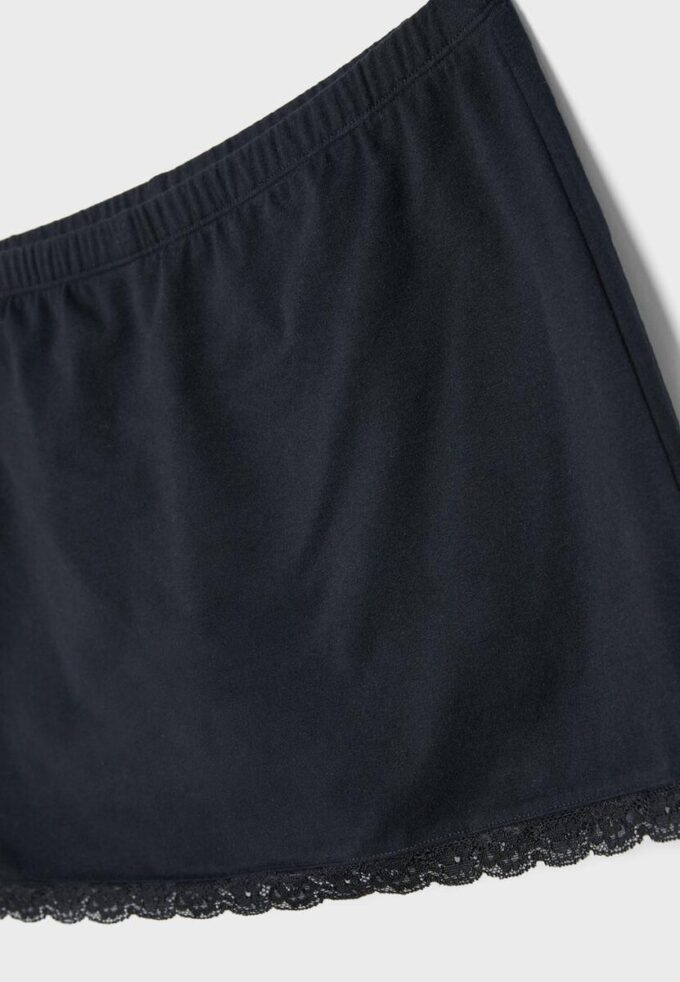 Mini-Skort à bordure en dentelle