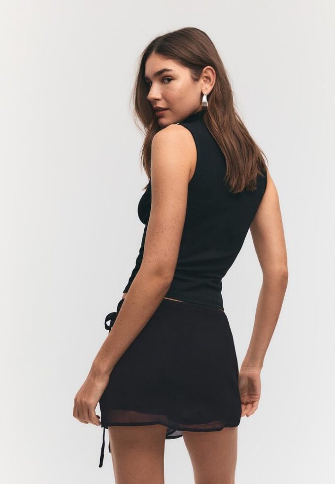 Mini-Skort croisée brodée Mini-Skort croisée brodée