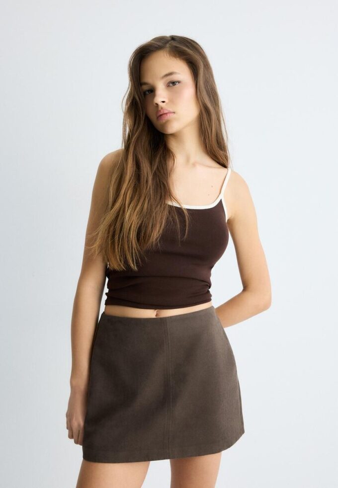 Mini-Skort en simili-suède Mini-Skort en simili-suède