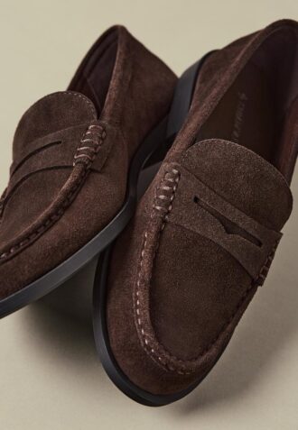 Mocassins en cuir marron