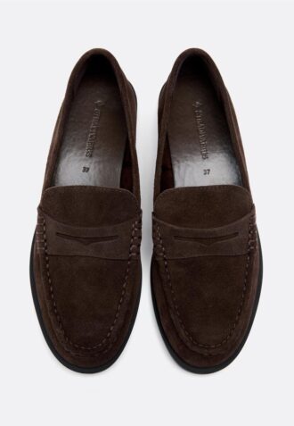 Mocassins en cuir marron