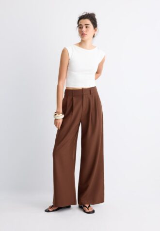 Pantalon ajustable à jambes ultra-larges