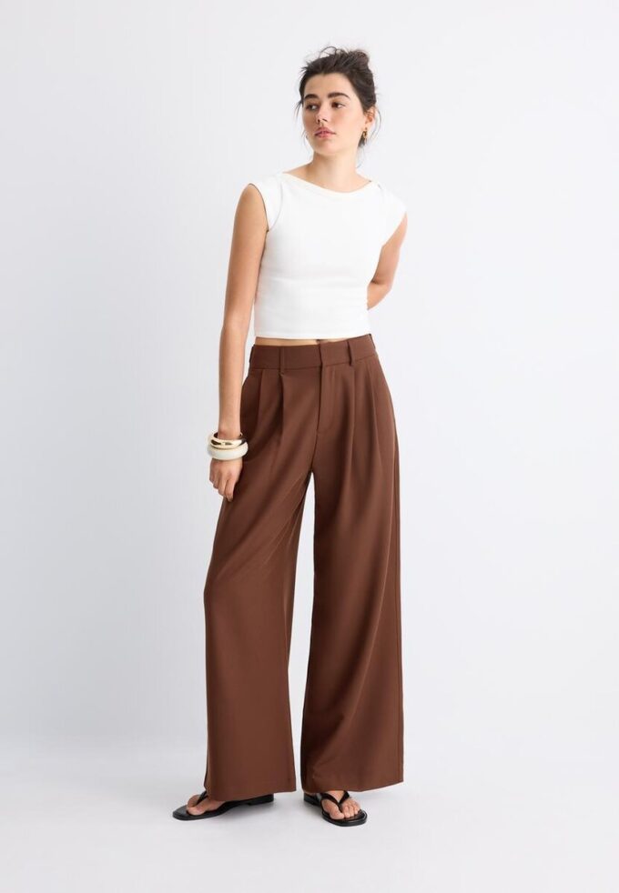 Pantalon ajustable à jambes ultra-larges