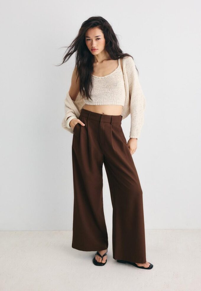 Pantalon ajustable à jambes ultra-larges