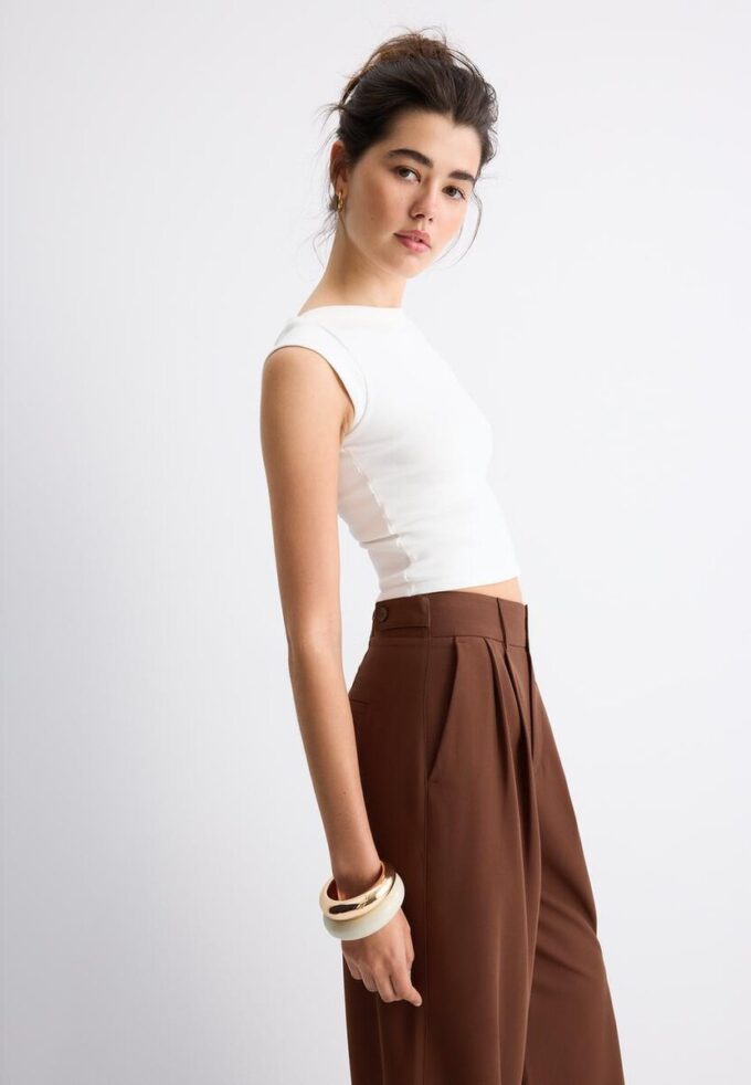 Pantalon ajustable à jambes ultra-larges