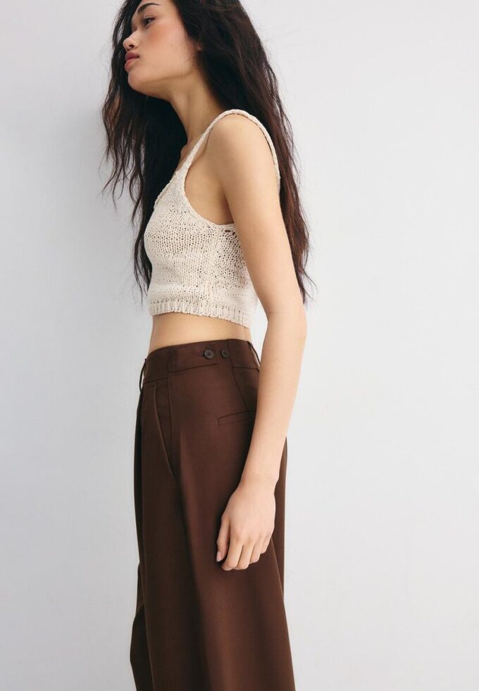 Pantalon ajustable à jambes ultra-larges