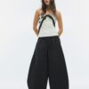 Pantalon ample en popeline