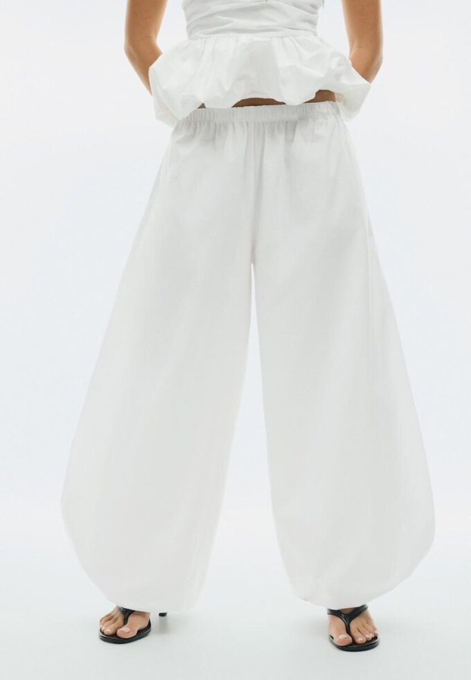 Pantalon ample en popeline