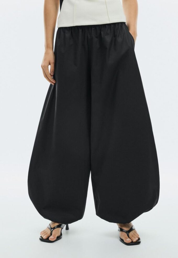 Pantalon ample en popeline
