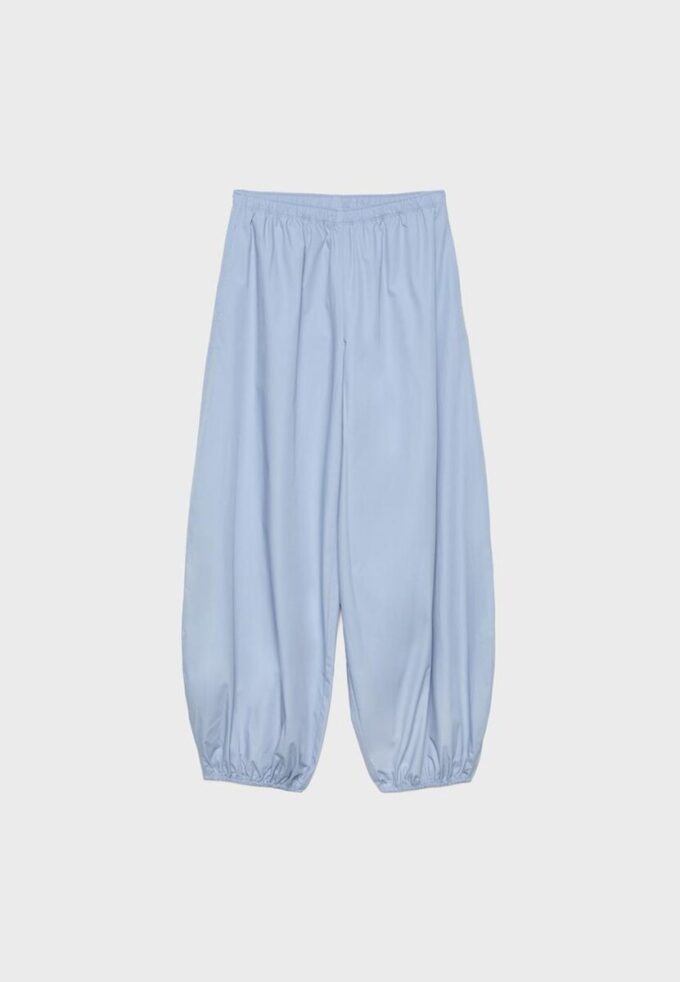 Pantalon ample en popeline