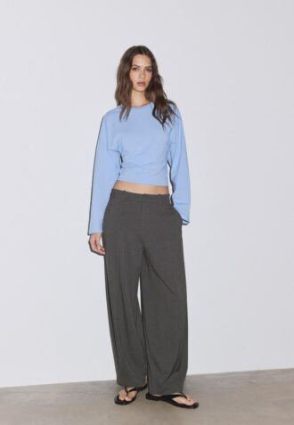 Pantalon baggy élégant avec détails de coutures