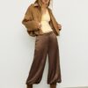 Pantalon ballon chic en satin