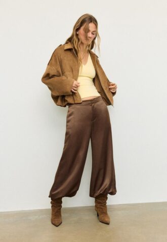 Pantalon ballon chic en satin