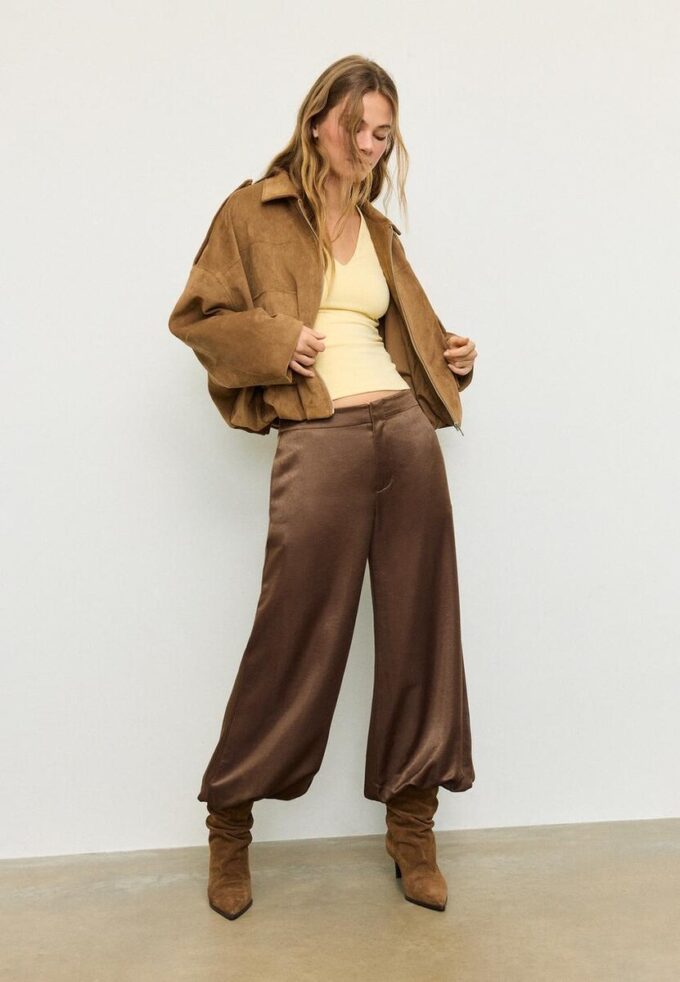 Pantalon ballon chic en satin