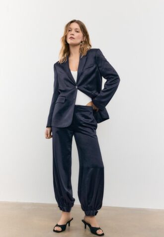 Pantalon ballon chic en satin