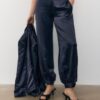 Pantalon ballon chic en satin