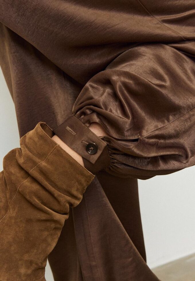 Pantalon ballon chic en satin