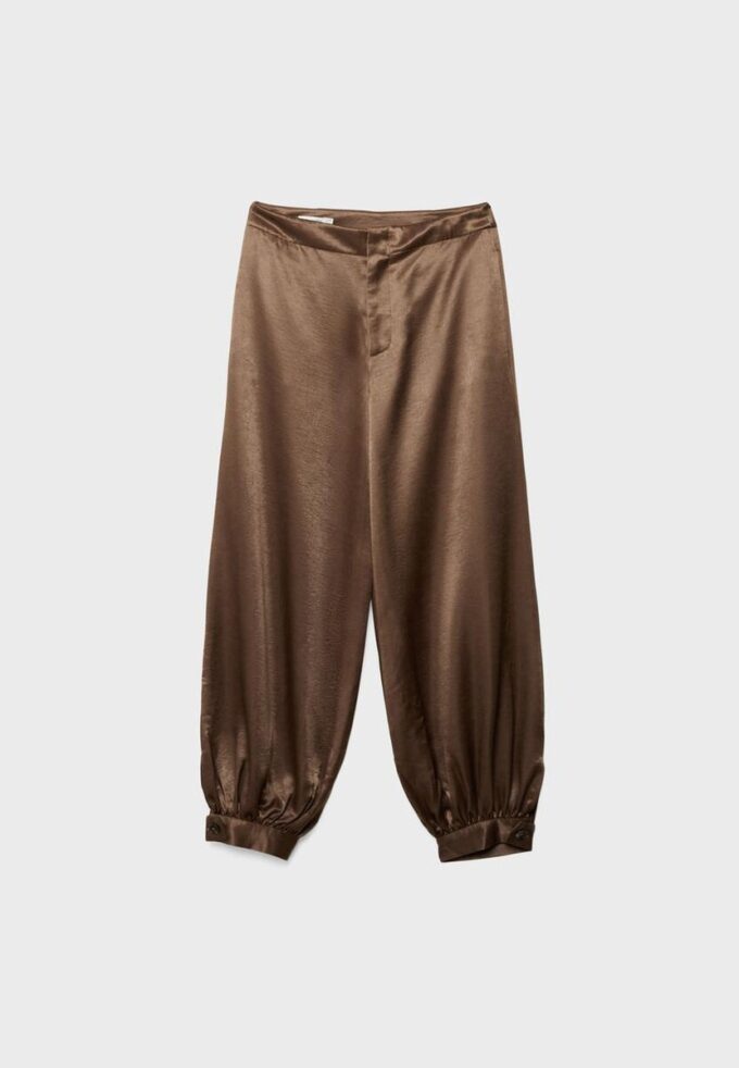 Pantalon ballon chic en satin