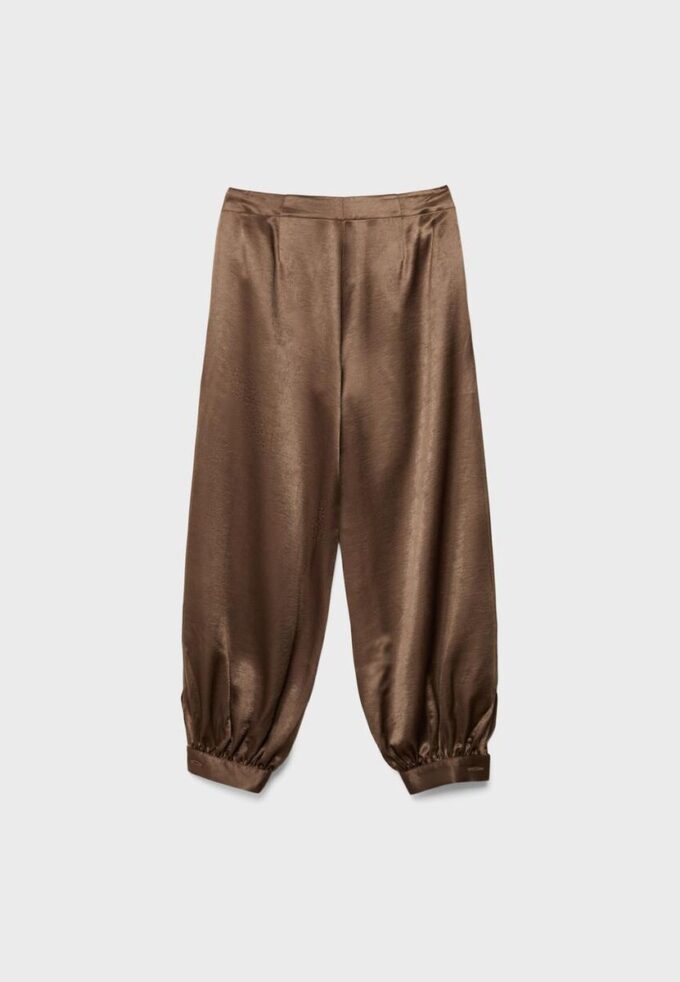 Pantalon ballon chic en satin