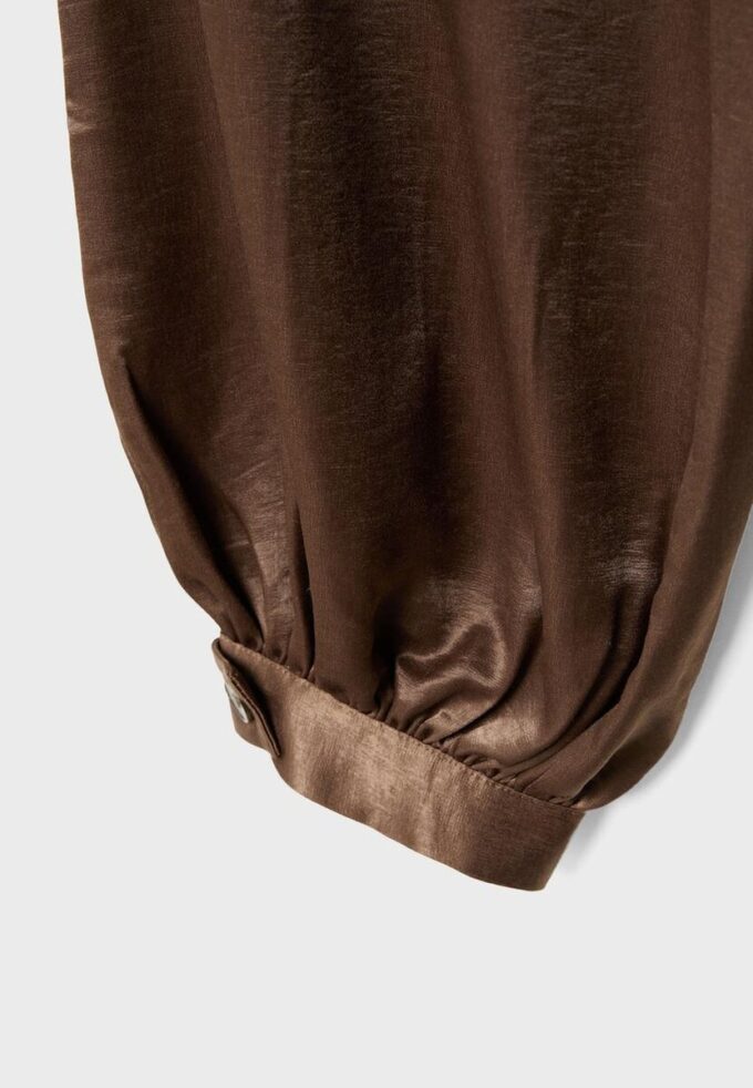 Pantalon ballon chic en satin