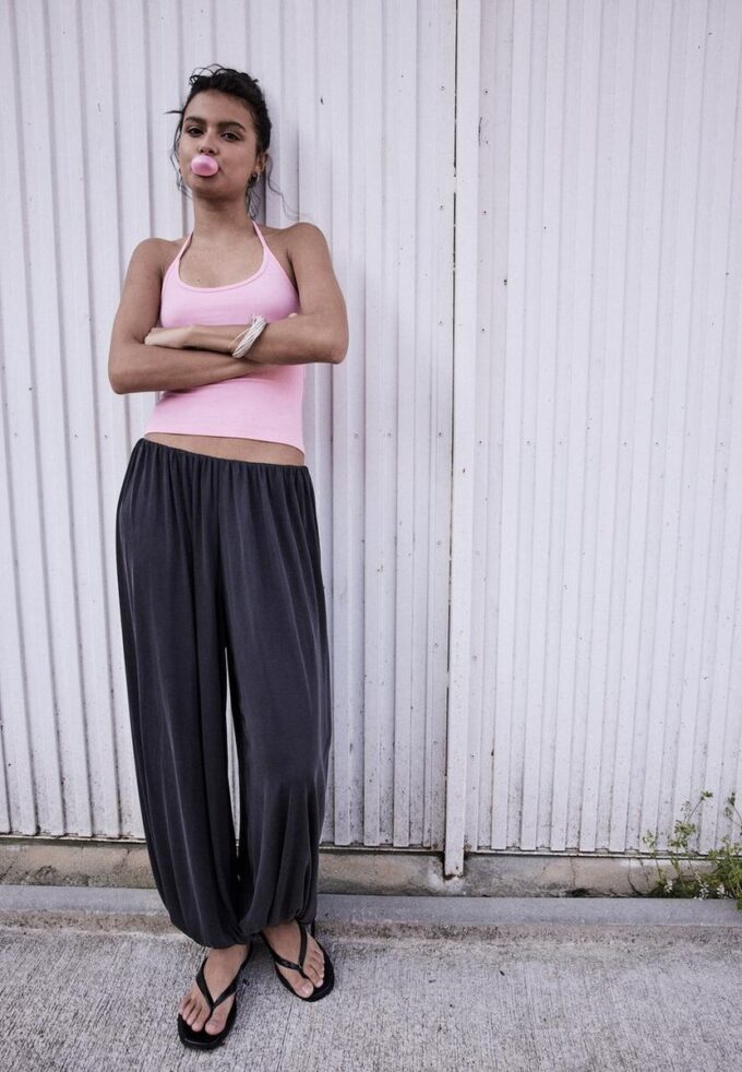 Pantalon ballon fluide au toucher doux Pantalon ballon fluide au toucher doux