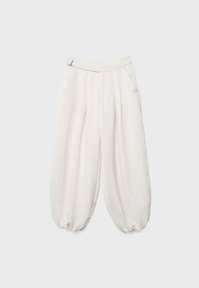 Pantalon bouffant à boucle